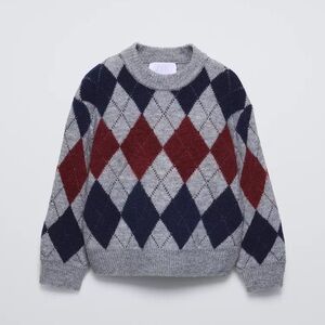 Zara kids boys diamond pattern sweater